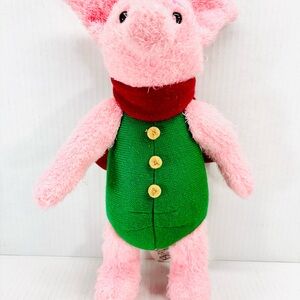 Disney Store Winnie The Pooh Christopher Robin Movie Piglet Jointed Plush 13"